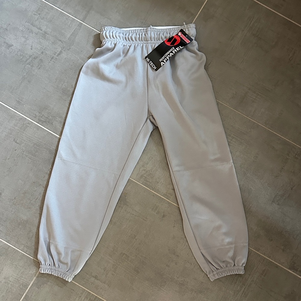 Worth Kids Light Gray Baseball pants. NWT
